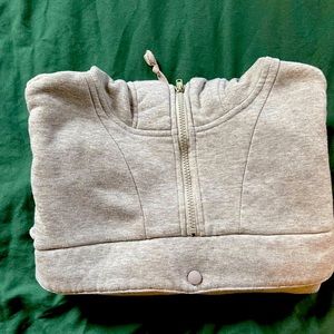 Gray crop top hoodie
